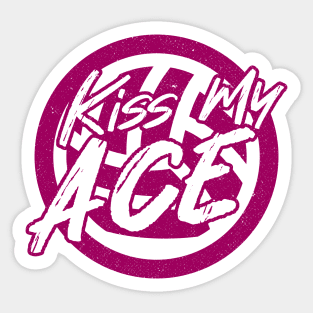 Kiss My Ace Volleyball Pun Sticker